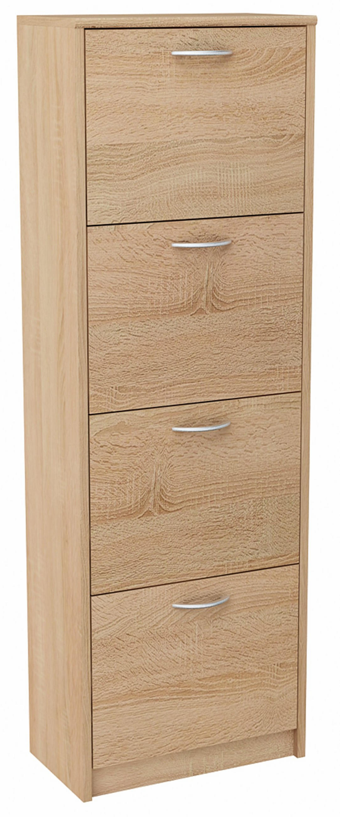 SCHUHSCHRANK 4S Sonoma Eiche 50/28/152 cm - Sonoma Eiche, Holzwerkstoff (50/152/28cm) - Matkam Möbel
