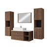 BADMÖBEL-SET Kertos III - Goldfarben/Braun, Holzwerkstoff/Metall (100/57/45cm) - MIRJAN24