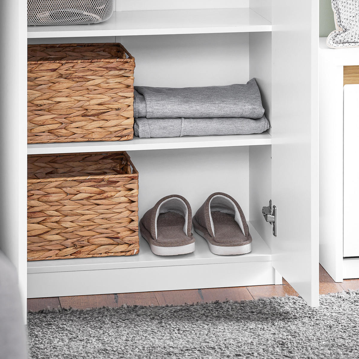 KLEIDERSCHRANK Weiß - Weiß, Holzwerkstoff (61/192/30cm) - SoBuy