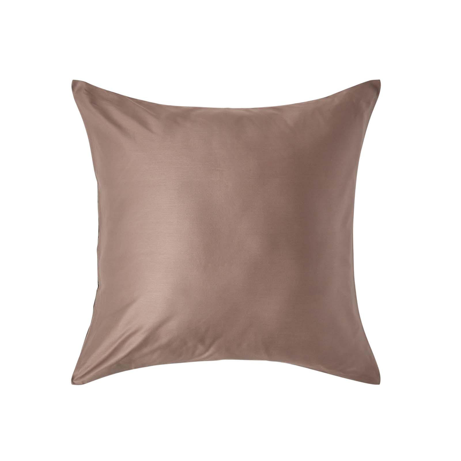 BIO-KISSENBEZUG Satin, Fadendichte 400 - Braun, Textil (60/60cm) - Homescapes