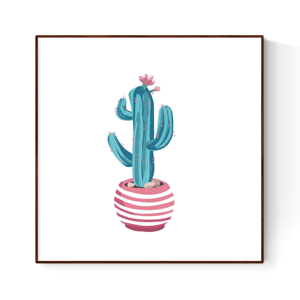 POSTER Set Mit 6 Kaktus Illustriert Blätter 30X30 Rahmenlos - Klar, Papier (29/3cm) - Nacnic