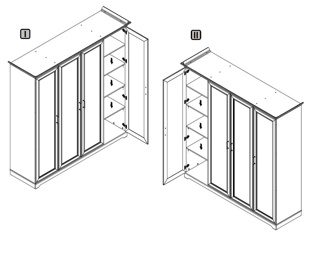 KLEIDERSCHRANK Anga / 6 Einlegeböden Kaschmir 209,5 / 61 / 216cm - Kaschmir/Goldfarben, Holz/Holzwerkstoff (210/216/61cm) - Feldmann-Wohnen