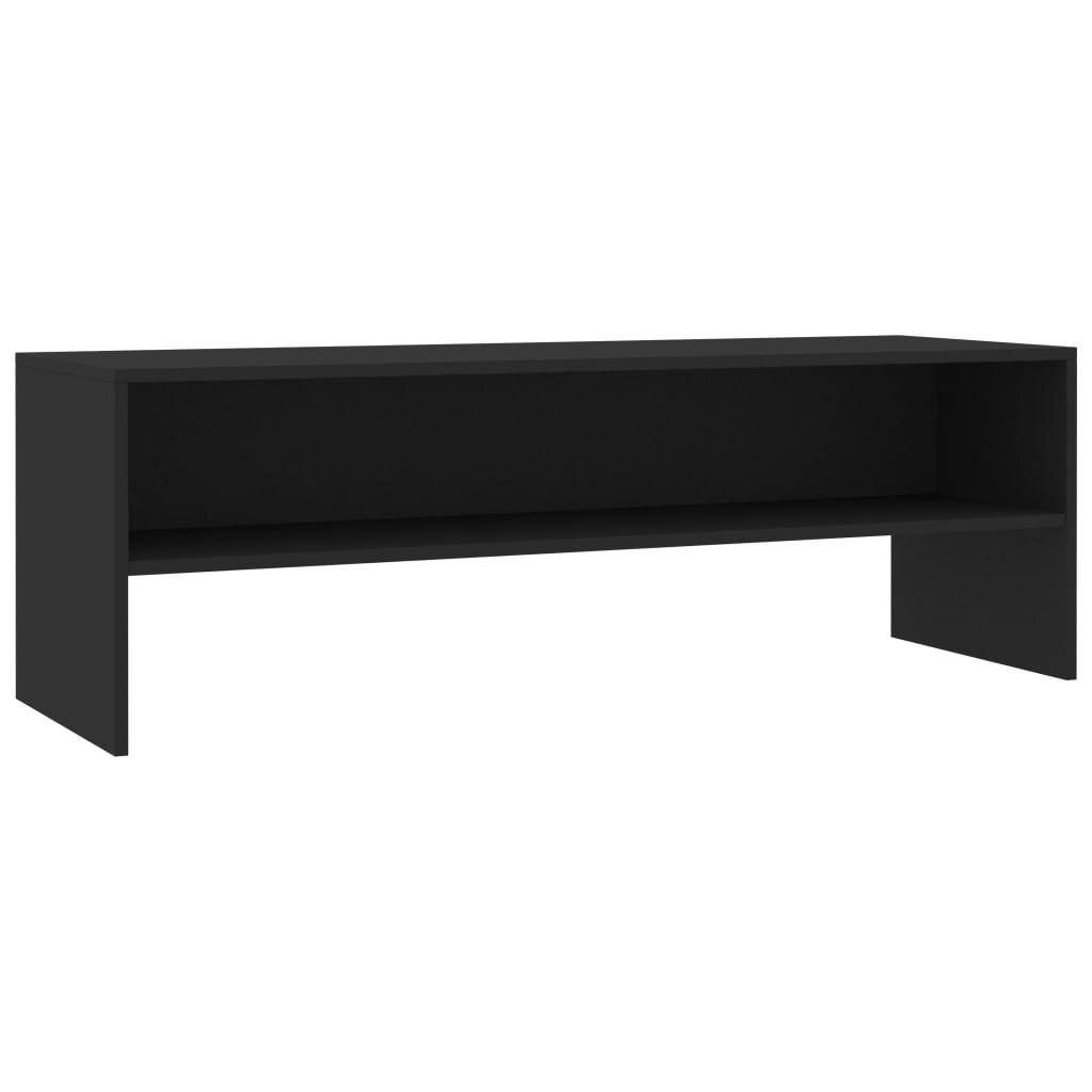 LOWBOARD mit 1 offenen Fach 120/40/40 cm aus Holzwerkstoff in Schwarz - Schwarz, Holz (120/40/40cm) - vidaXL