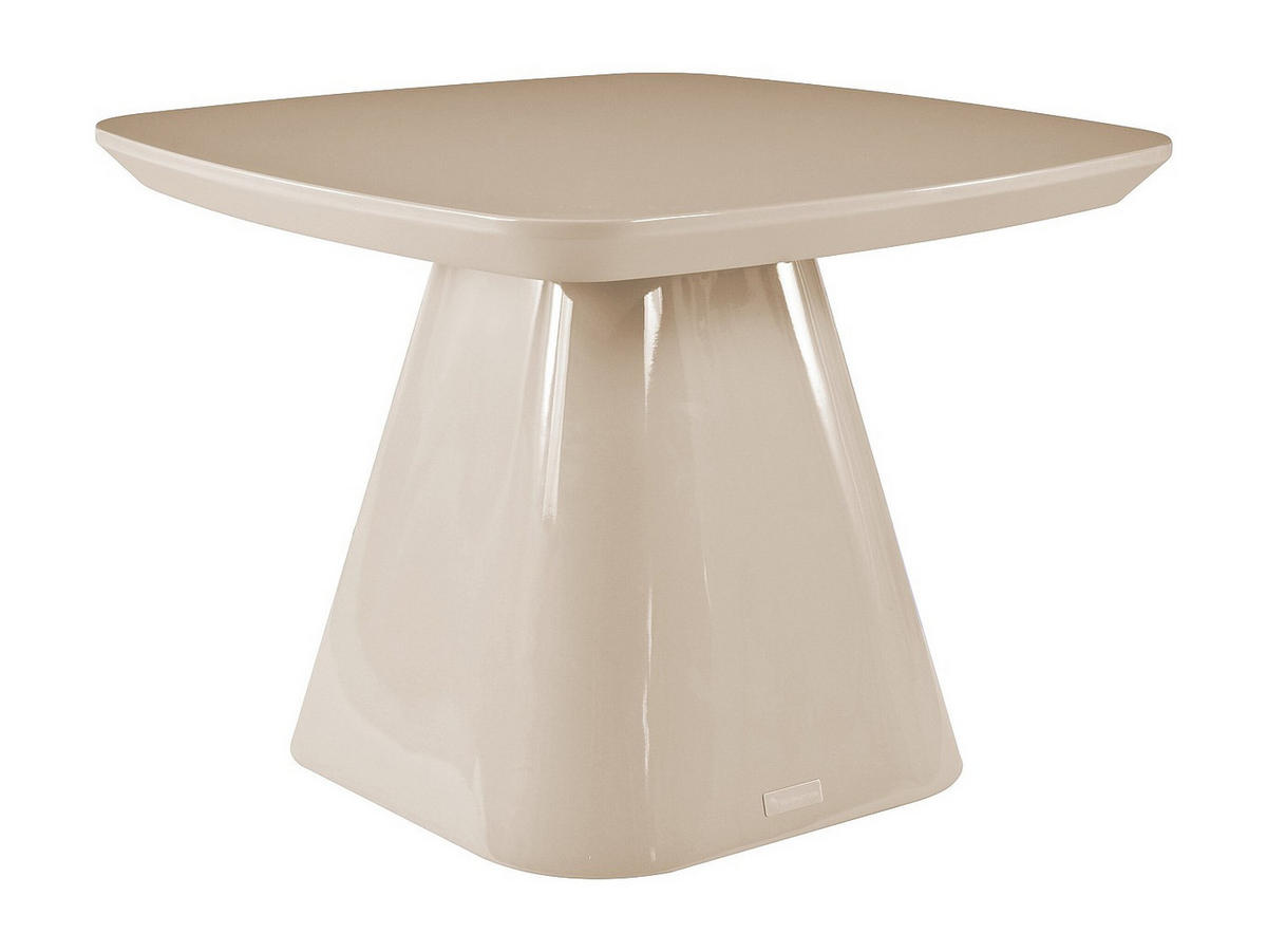 2ER-SET MDF-Couchtische - Cremeweiß und Taupe lackiert - NATAZA - Creme, Holz (90/90/39cm) - Vente-Unique