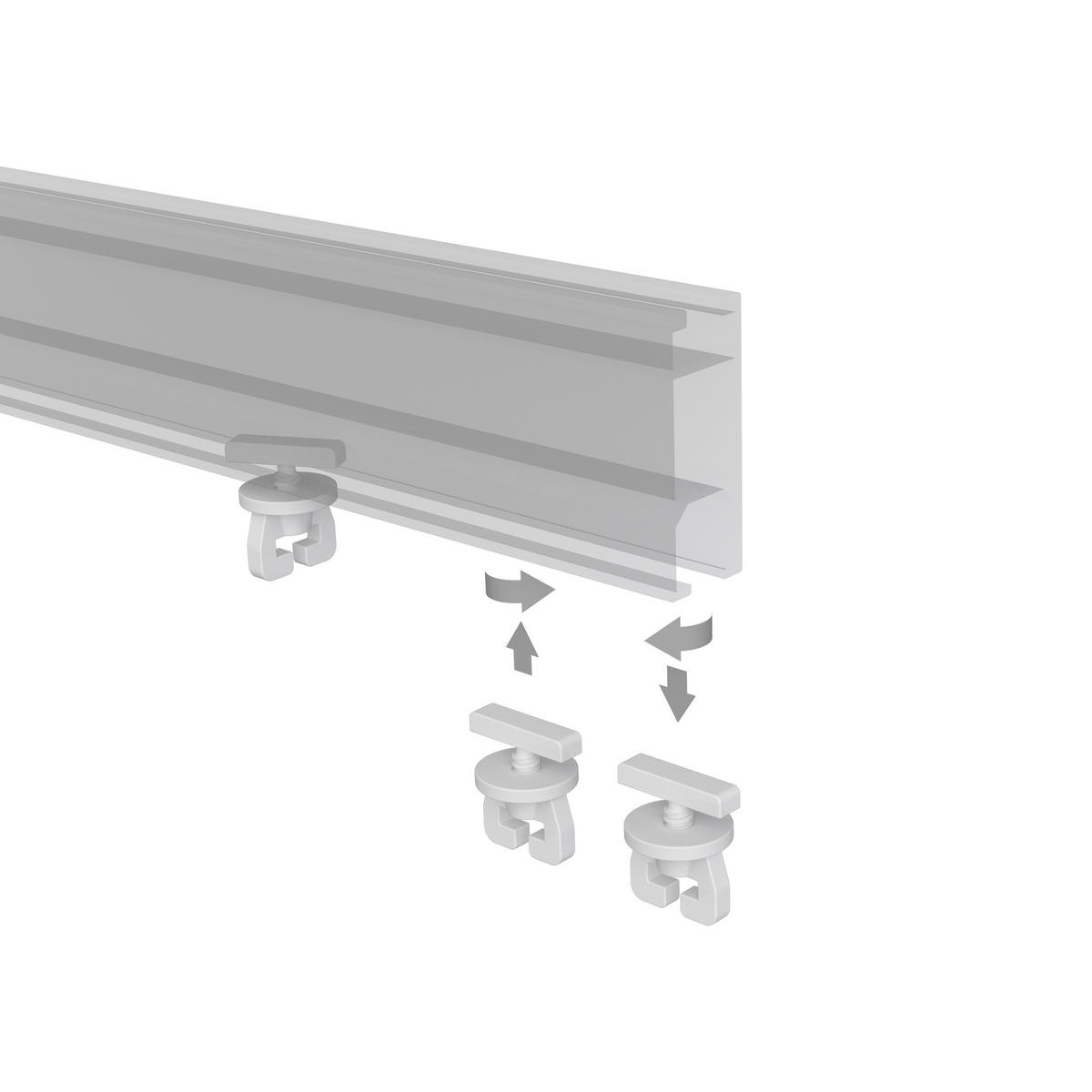 FESTSTELLER UNIVERSAL für Innenläufe / Gardinenschienen, Packung 2 Stück - Weiß, Kunststoff (1.7/1.6/1.4cm) - INTERDECO