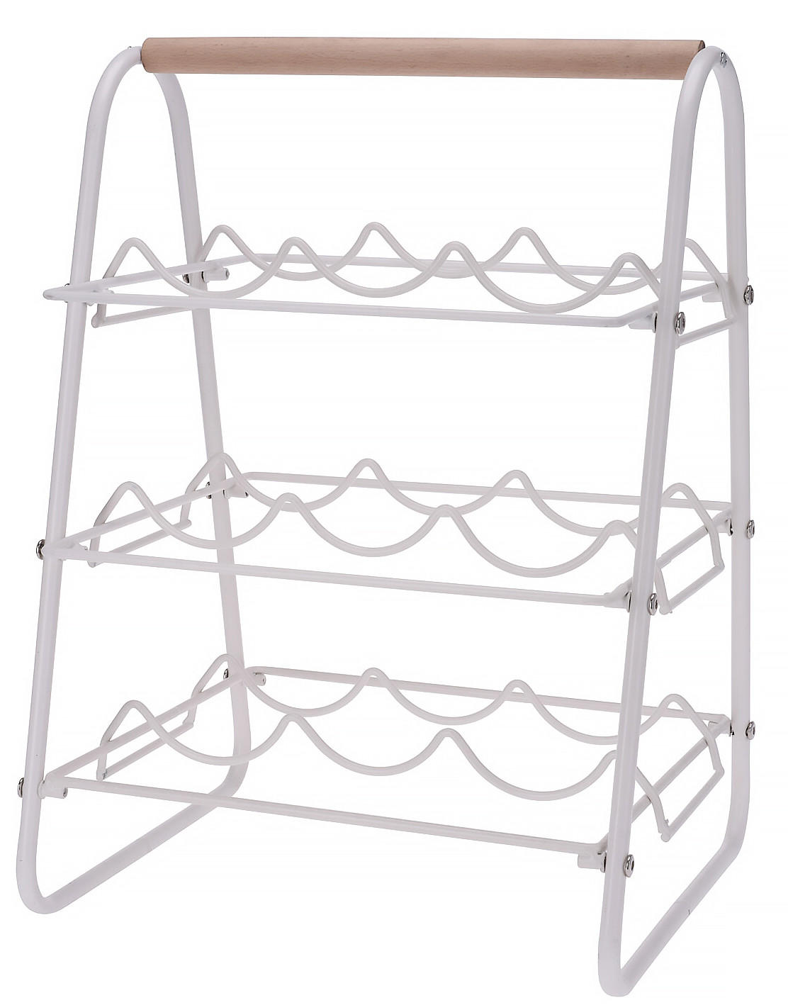Mondex Weinregal Silber 9.5x48x29.5 cm