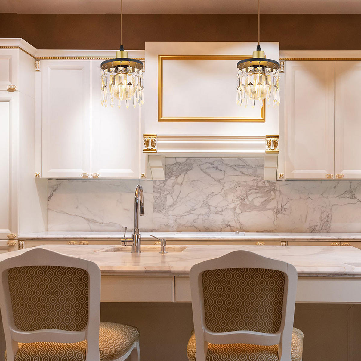 HÄNGELEUCHTE Holz Kristallklar Klar - Klar, Holz (15/15/120cm) - Globo Lighting