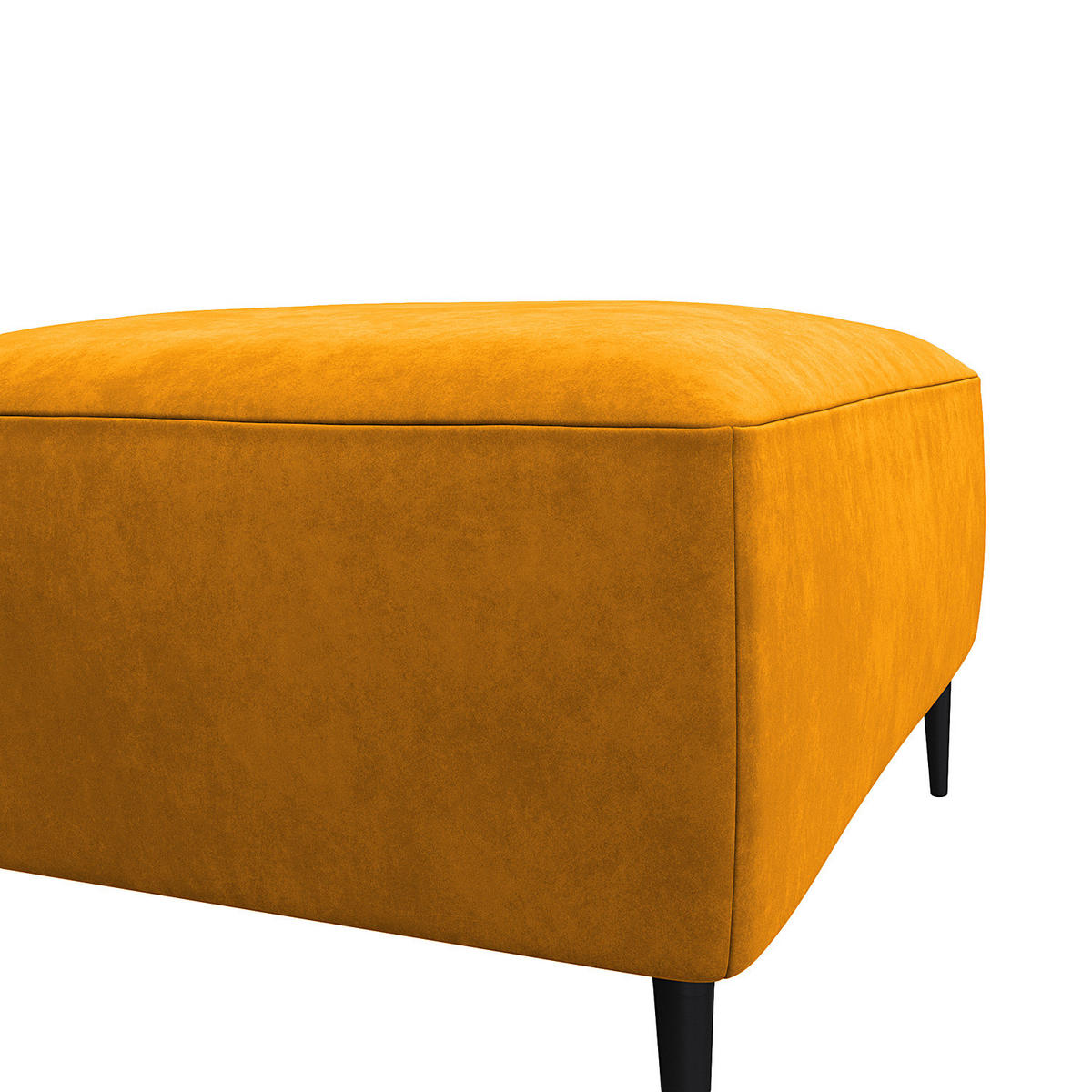 POLSTERHOCKER - Gelb/Schwarz, Textil/Metall (90/45/60cm) - home24