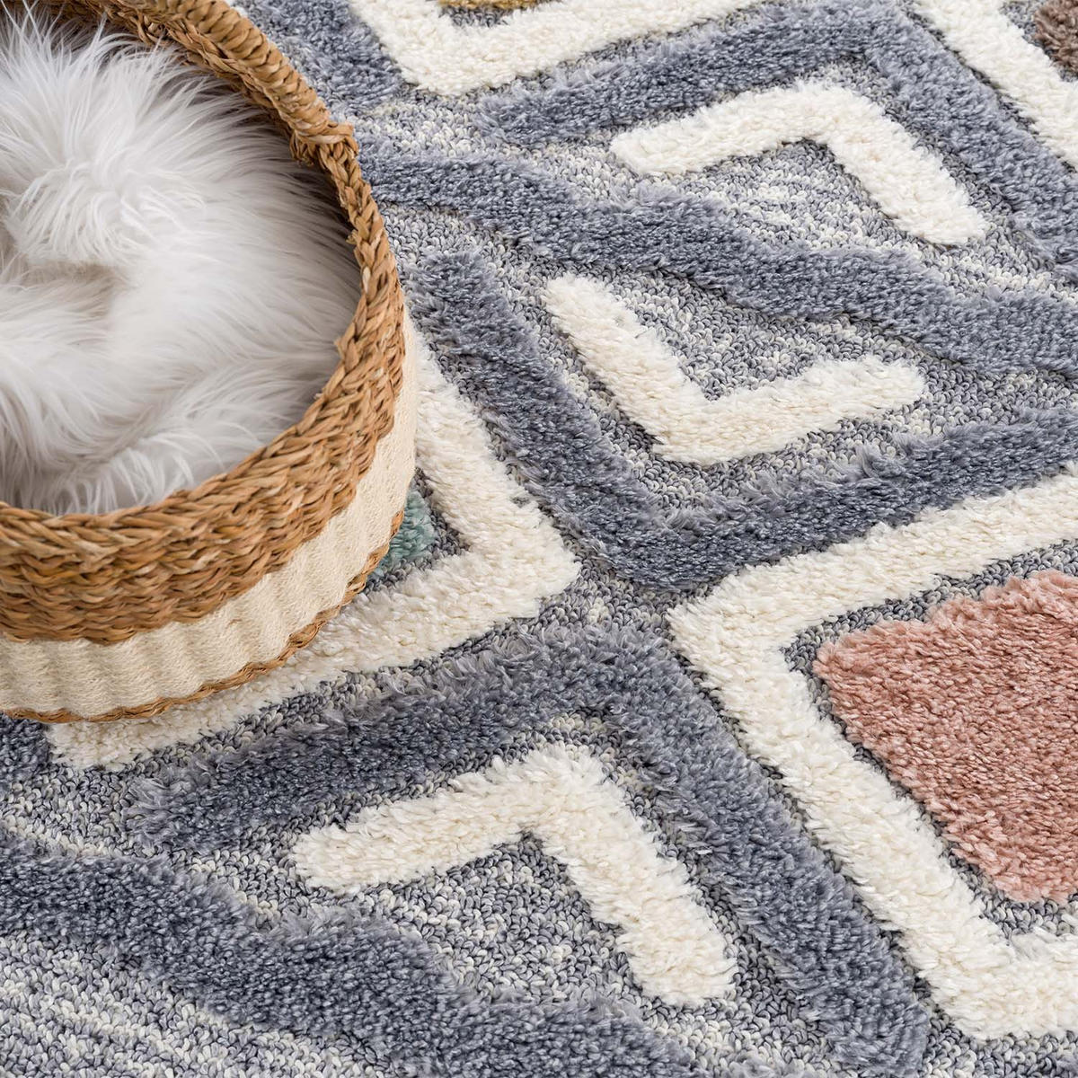 HOCHFLOR-TEPPICH Focus 3382 Multi 160x230 cm - Multicolor, Textil (160/230cm) - carpet city