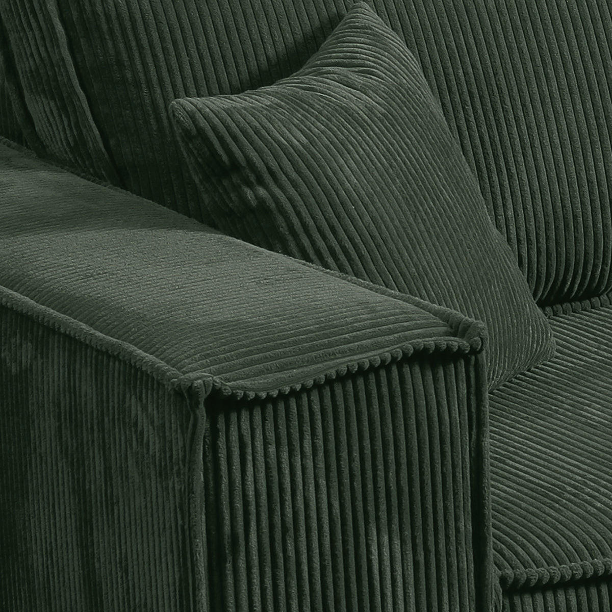 SOFA Isaac 4 Sitzplätze Tannengrün - Grün, Holzwerkstoff (255/85/105cm) - Petits-meubles