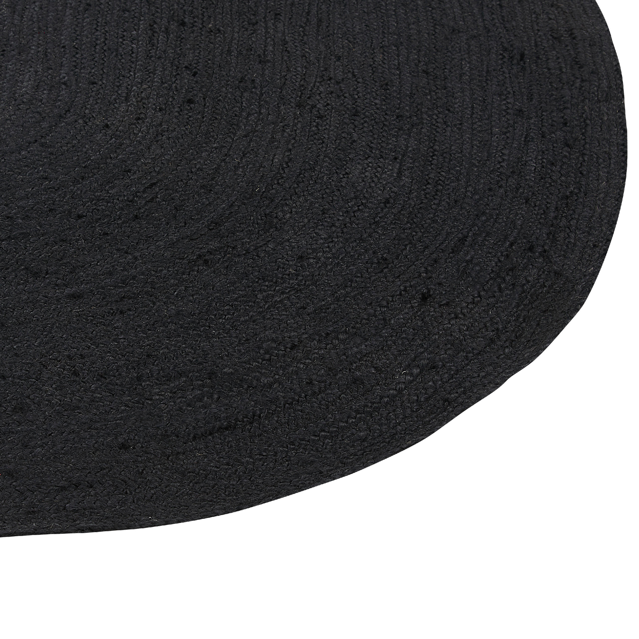 KURZFLOR-TEPPICH Schwarz 160/230 cm Demirci - Schwarz, Naturmaterialien (160/230cm) - Beliani