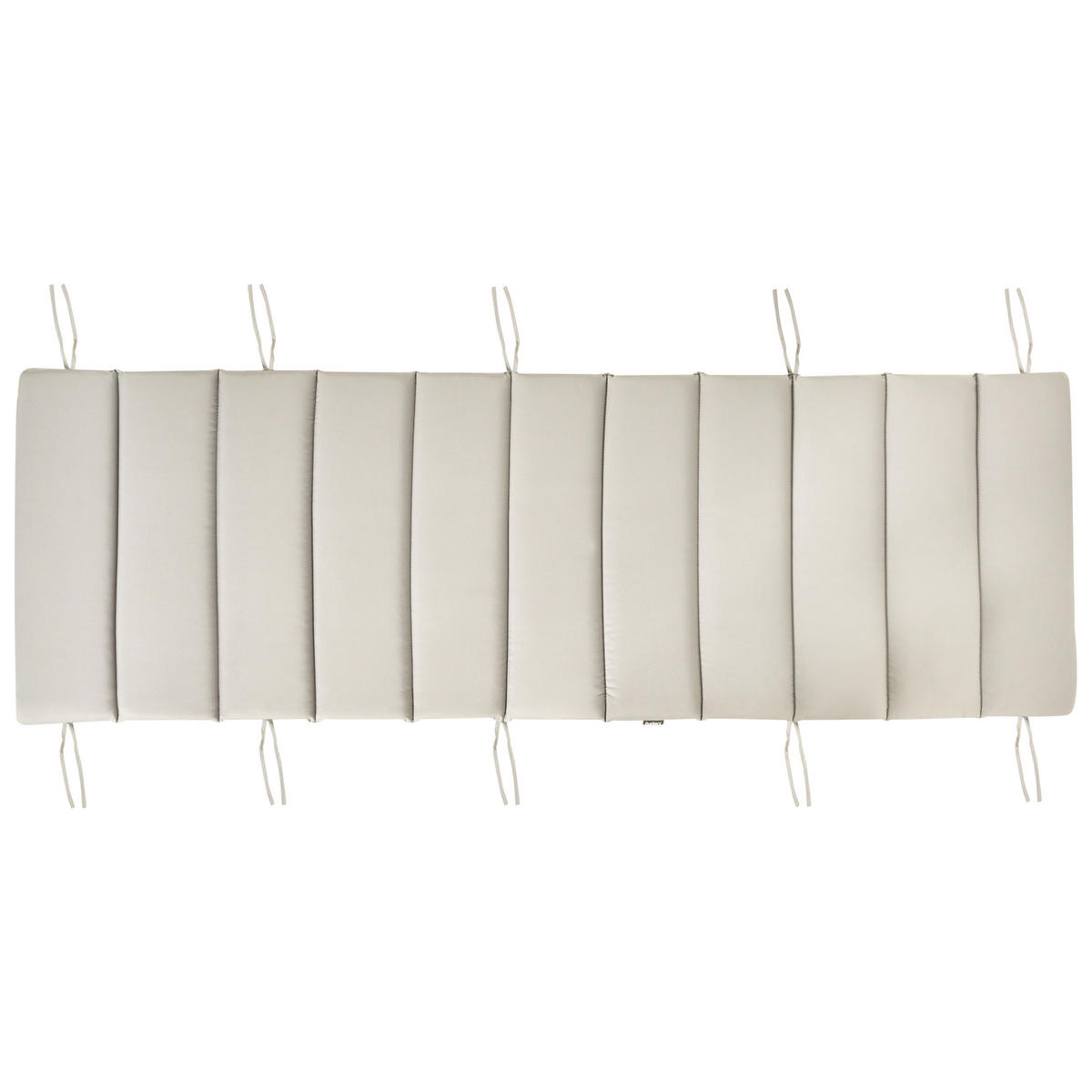 LIEGENAUFLAGE Taupe 60/180 cm Brescia Premium - Taupe, Textil (180/5/60cm) - Beliani