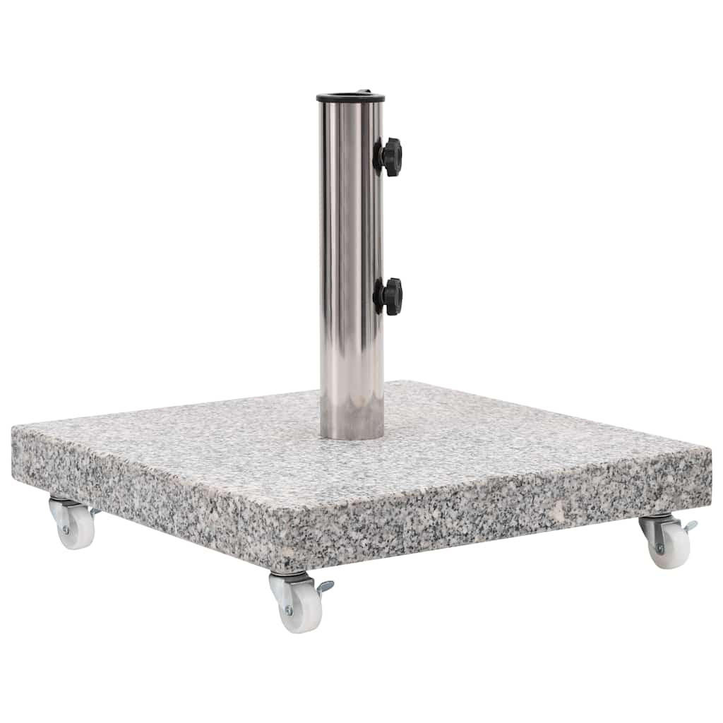 SONNENSCHIRMSTÄNDER Granit 30 Kg Quadrat Grau - Grau, Stein (45/45cm) - vidaXL