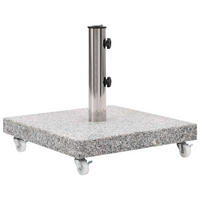 SONNENSCHIRMSTÄNDER Granit 30 Kg Quadrat Grau - Grau, Stein (45/45cm) - vidaXL