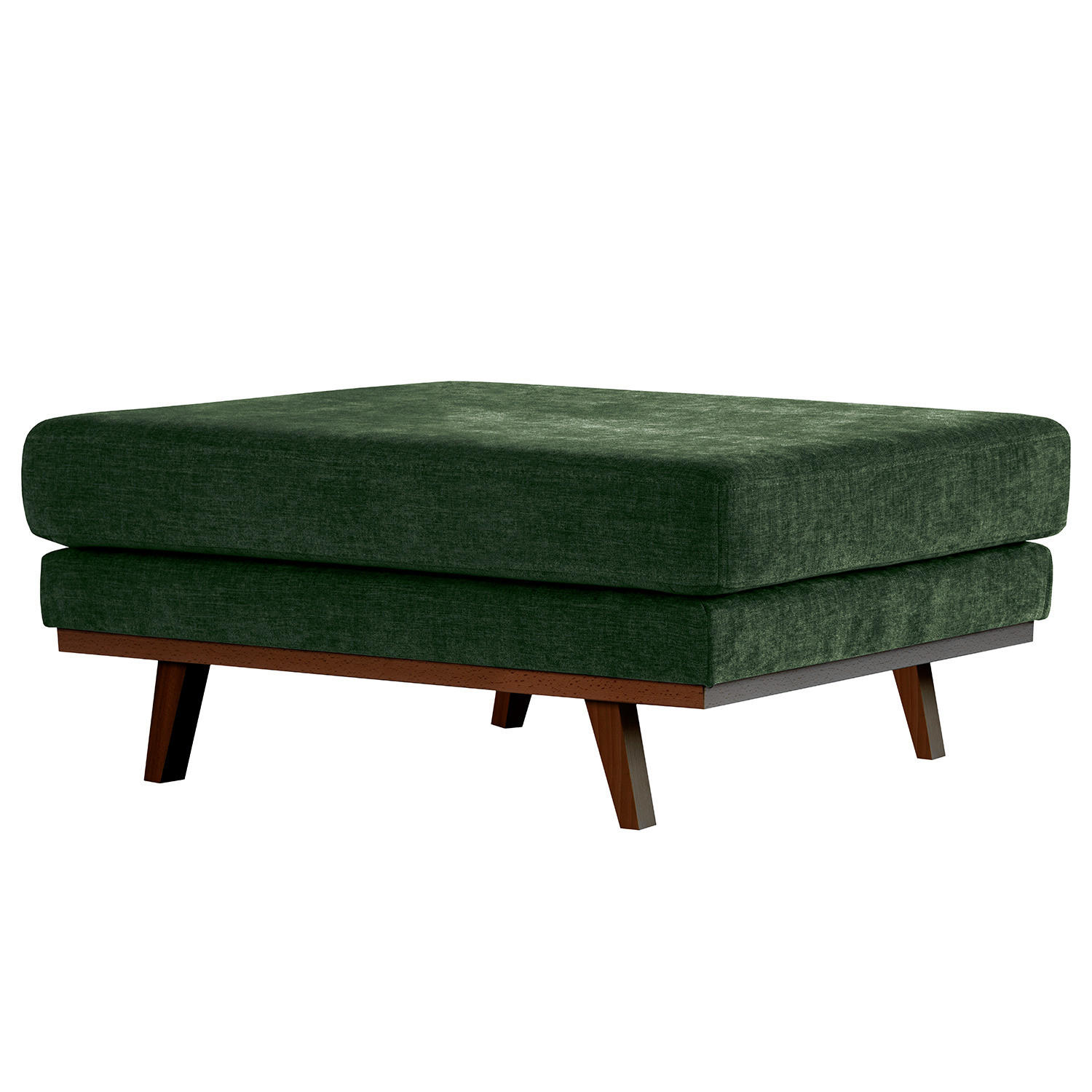 POLSTERHOCKER - Dunkelgrün/Buchefarben, Textil (85/43/60cm) - home24