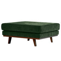 POLSTERHOCKER - Dunkelgrün/Buchefarben, Textil (85/43/60cm) - home24