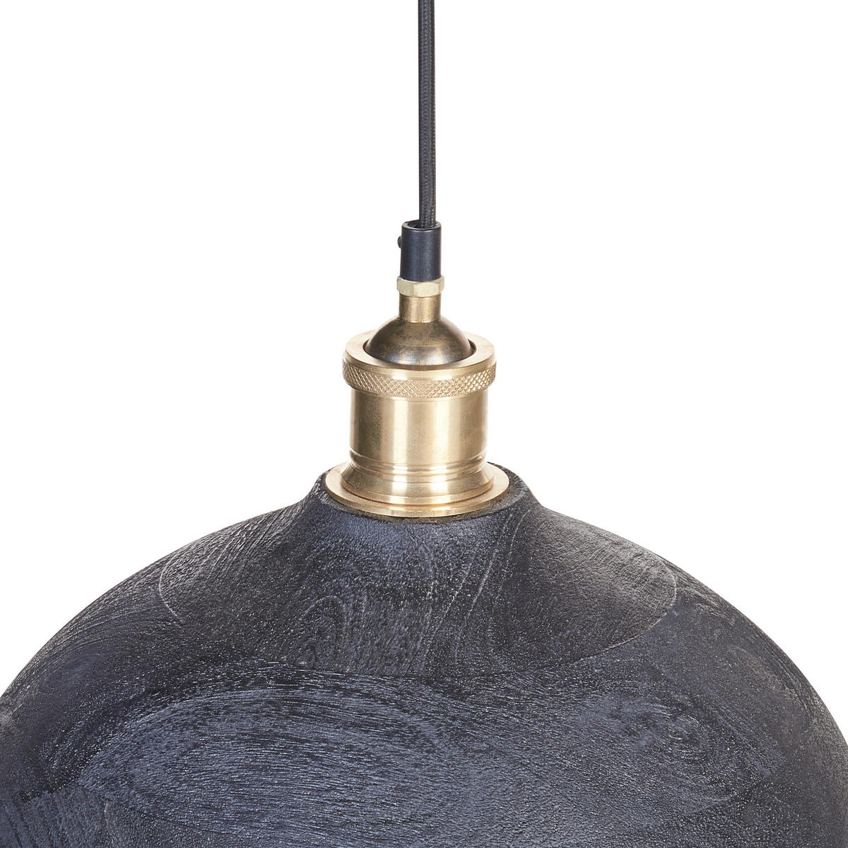 HÄNGELEUCHTE Cheyyar 14/65/126 cm - Schwarz, Holz (14/65/126cm) - Beliani