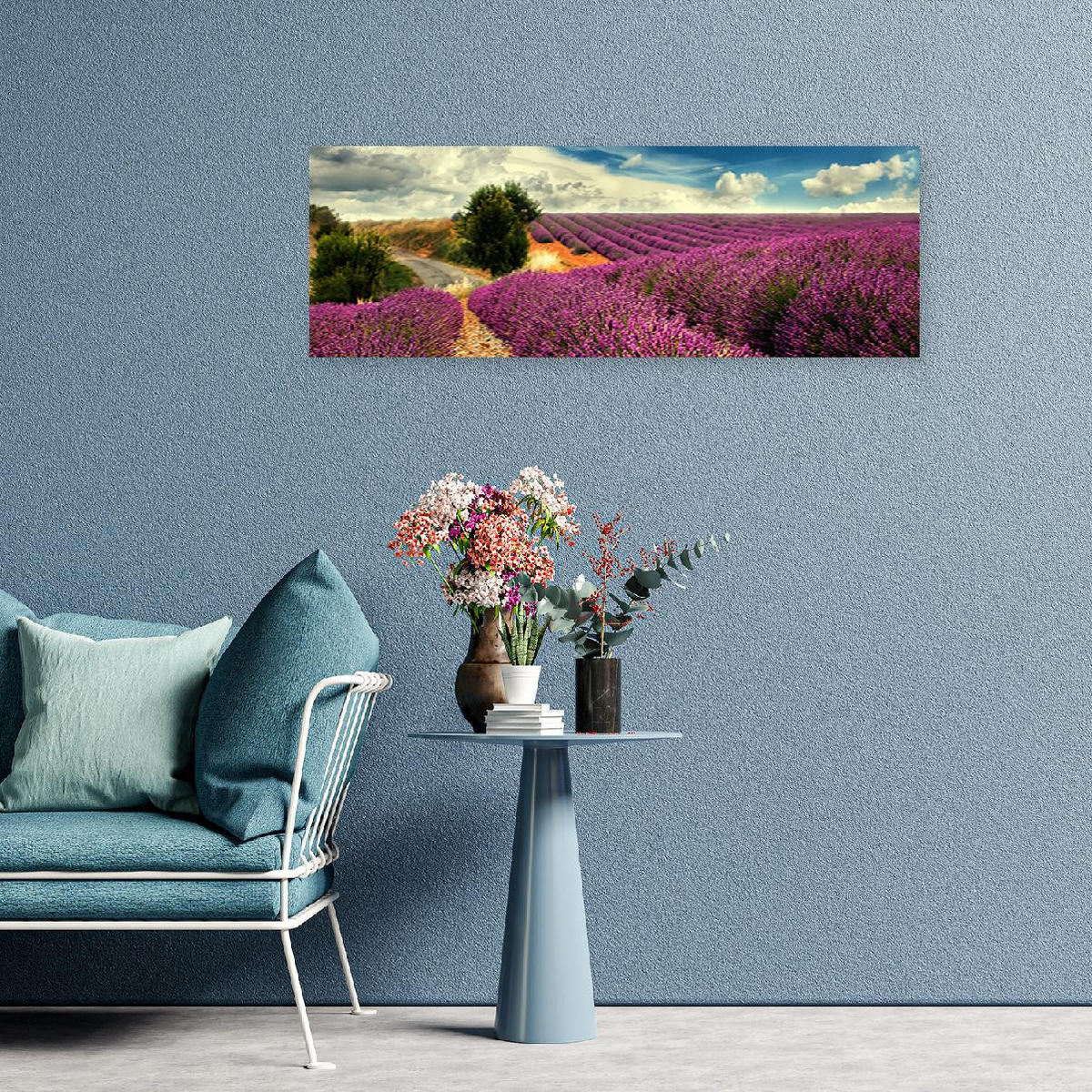 KUNSTDRUCK Lila 90/30 cm - Lila, Textil (90/30cm) - KUNSTLOFT
