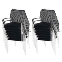 BESUCHERSTUHL 12ER-SET Schwarz - Schwarz, Textil (55/83/60cm) - MCW