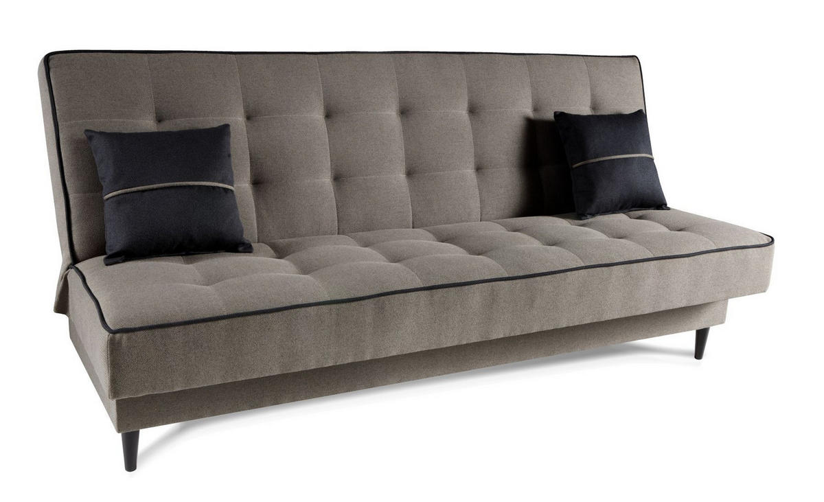 SOFA Beigegrau BONITO Gepolstert 87+100 cm - Beige, Textil (199/91/91cm) - Sepro Meble