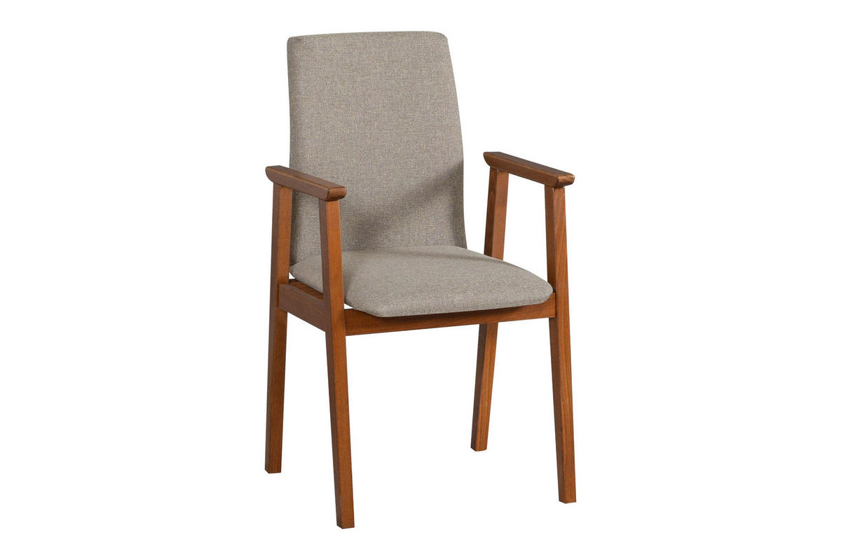 STUHL 2er Set SESSEL 1, kastanie, inari 23 - Kastanienfarben/Bronzefarben, Holz (52/91/41cm) - Leaf Design