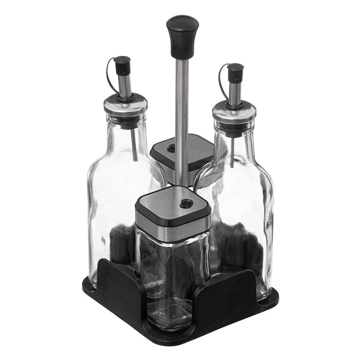 GEWÜRZSTÄNDER - Schwarz, Glas (11.5/23.5/11.5cm)