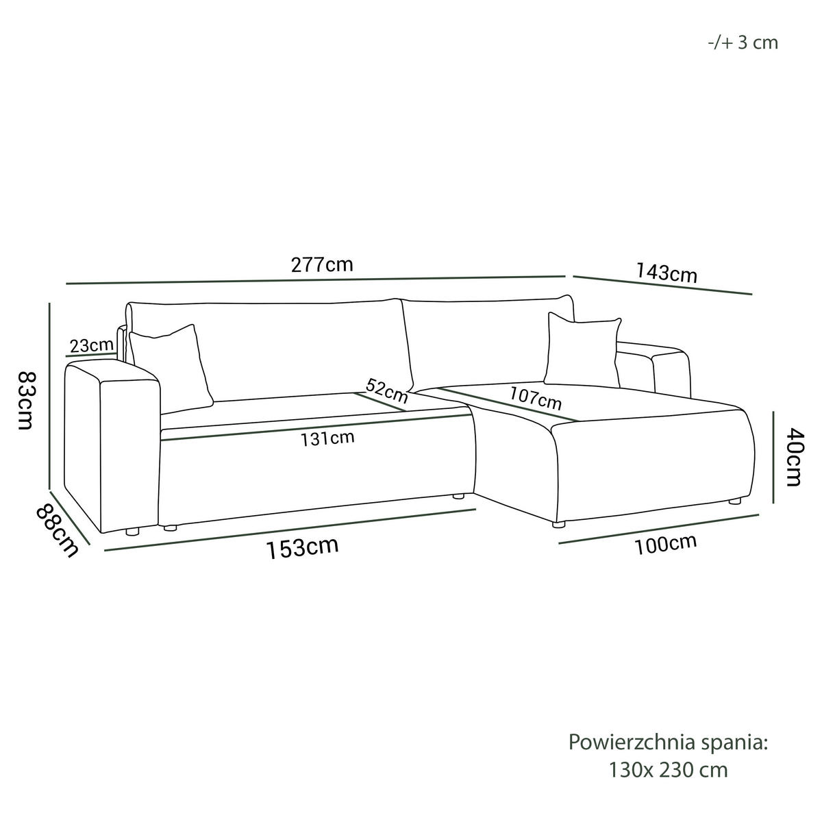 ECKSOFA Sofia in L-Form 277 x 143 cm Schlaffunktion Bettkasten Couch Cord universale Seite, hellbraun - Hellbraun, Kunststoff (143/83/277cm) - Margaret Hadas24