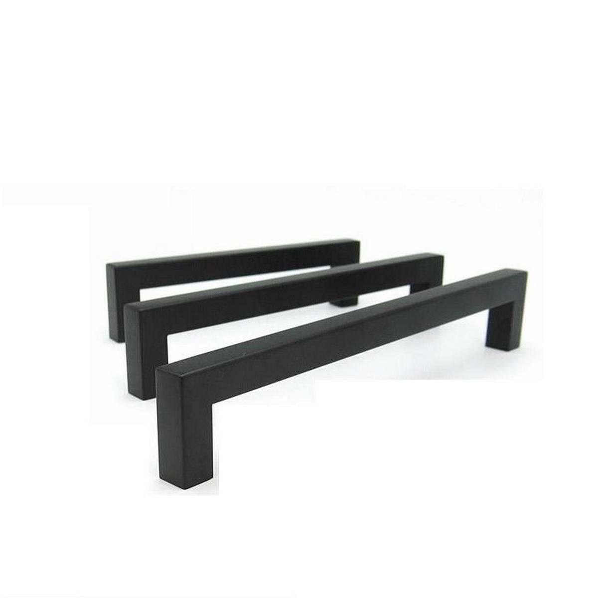 MÖBELGRIFF Schwarz 15er-Set 128 mm Edelstahl - Schwarz, Metall (1.2/1.2/12.8cm)