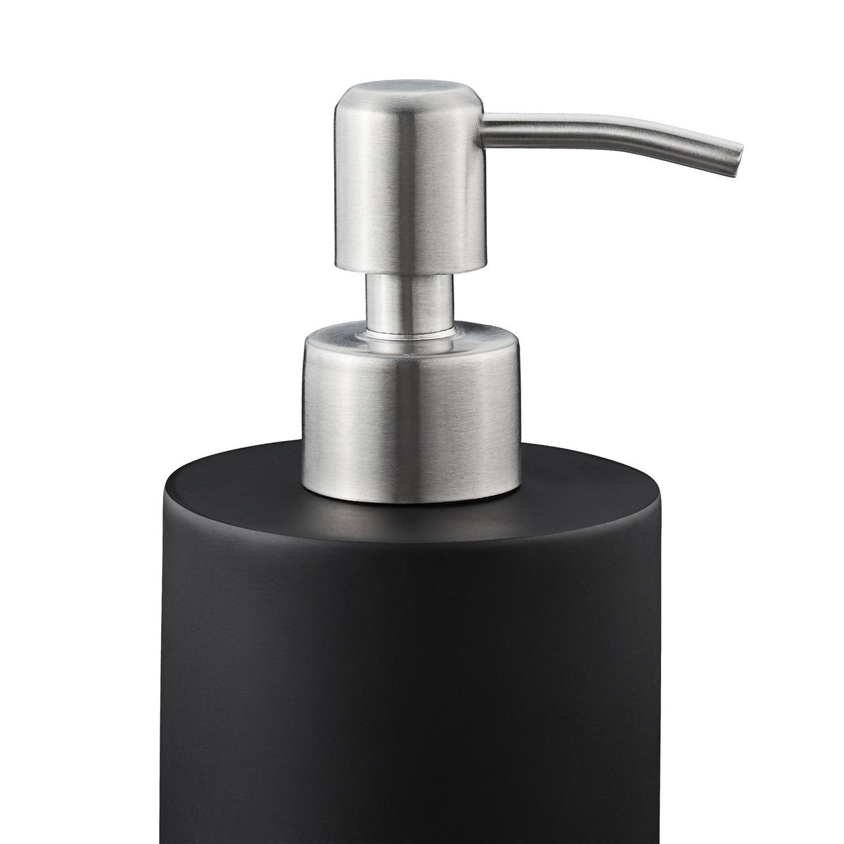 SEIFENSPENDER - Schwarz, Kunststoff/Metall (7/16.5/8cm) - Relaxdays