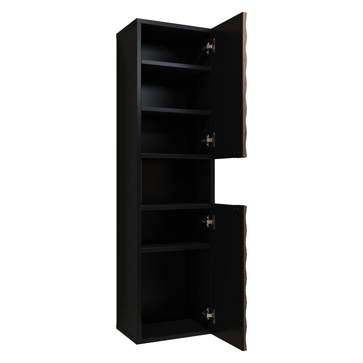 HÄNGESÄULE Nevia Holz und Schwarz - Schwarz, Holzwerkstoff (33/133/35cm) - Petits-meubles