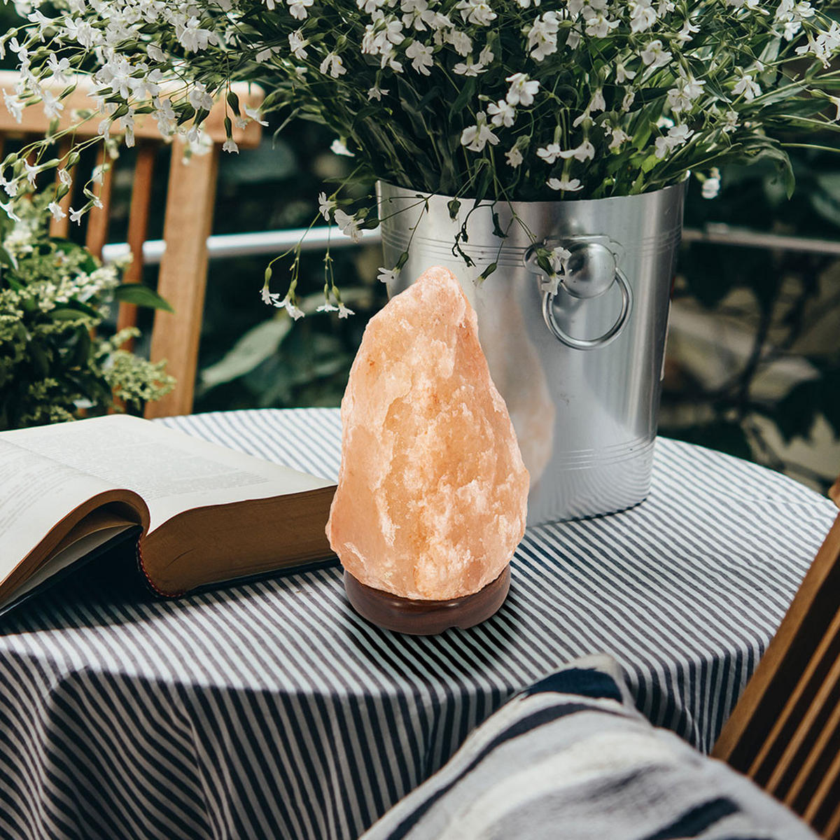 TISCHLEUCHTE Holz Braun Naturfarben - Braun, Holz (12/12/19cm)