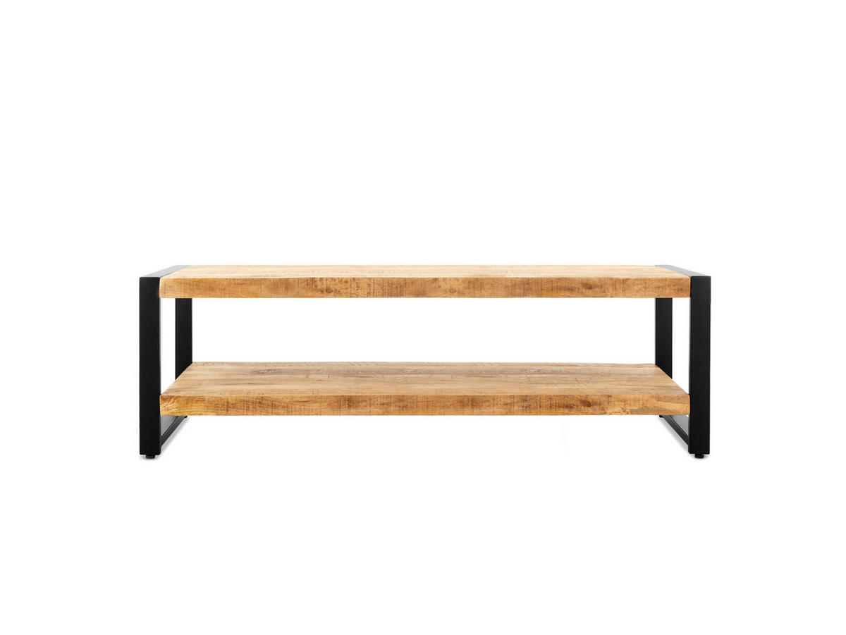 COUCHTISCH Britt Mangoholz 140 cm / 70 cm Natur - Naturfarben, Holz (70/140/45cm)