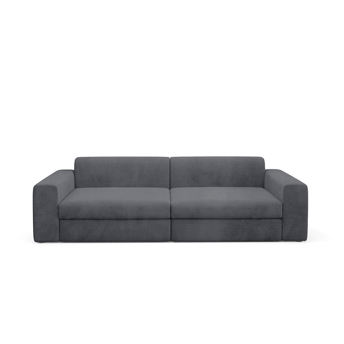 SOFA Paola 3 Sitzplätze Grau - Grau, Holz (272/86/120cm) - Petits-meubles