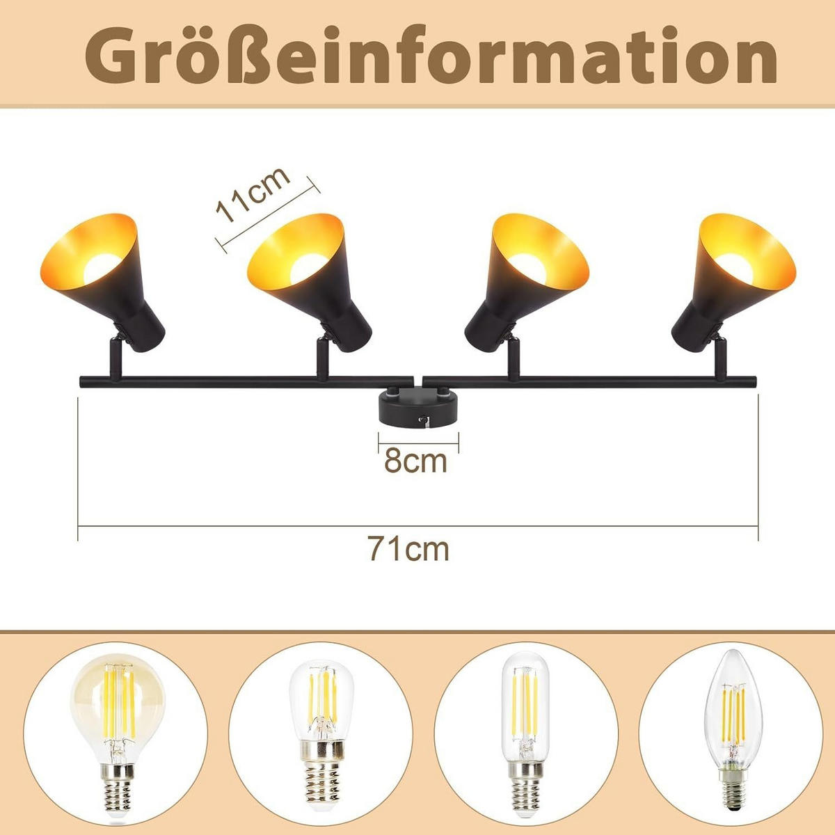 STRAHLER Welle 71/11/21 cm - Schwarz, Metall (71/11/21cm) - Nettlife