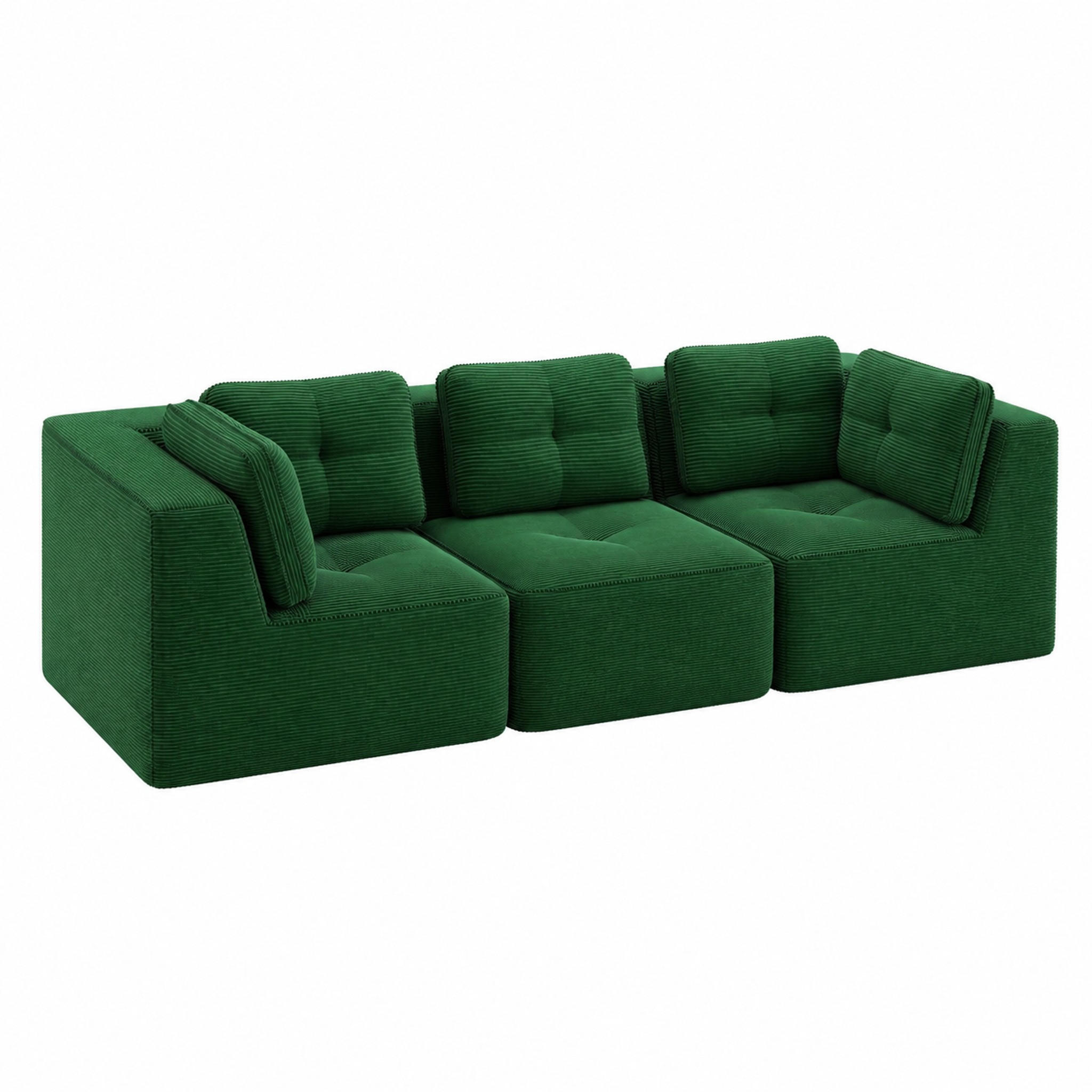 Meubliv Ecksofa Grün 104x69x297 cm
