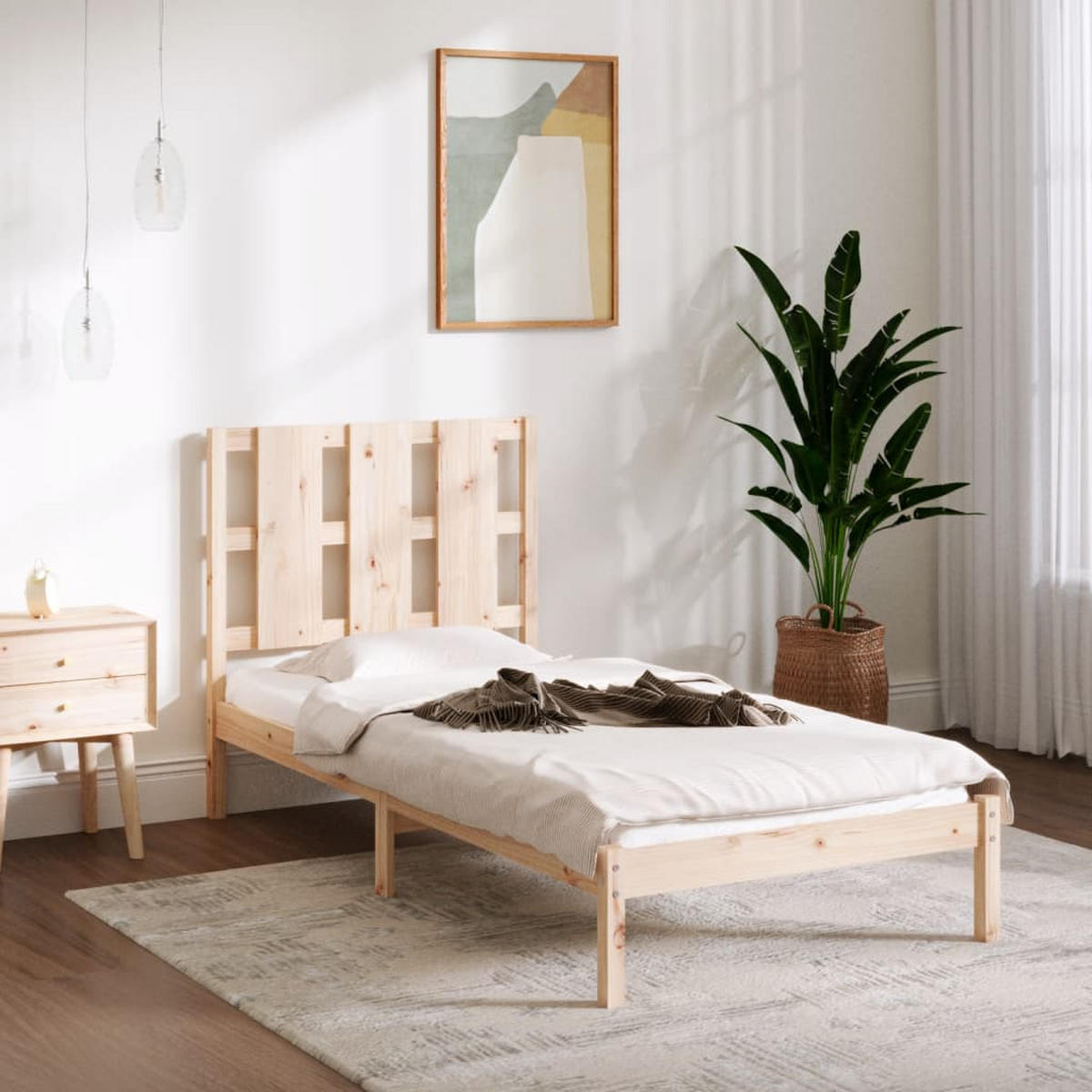 BETT Neil 100/195.5 cm - Braun, Holz (100/190cm) - Nettlife