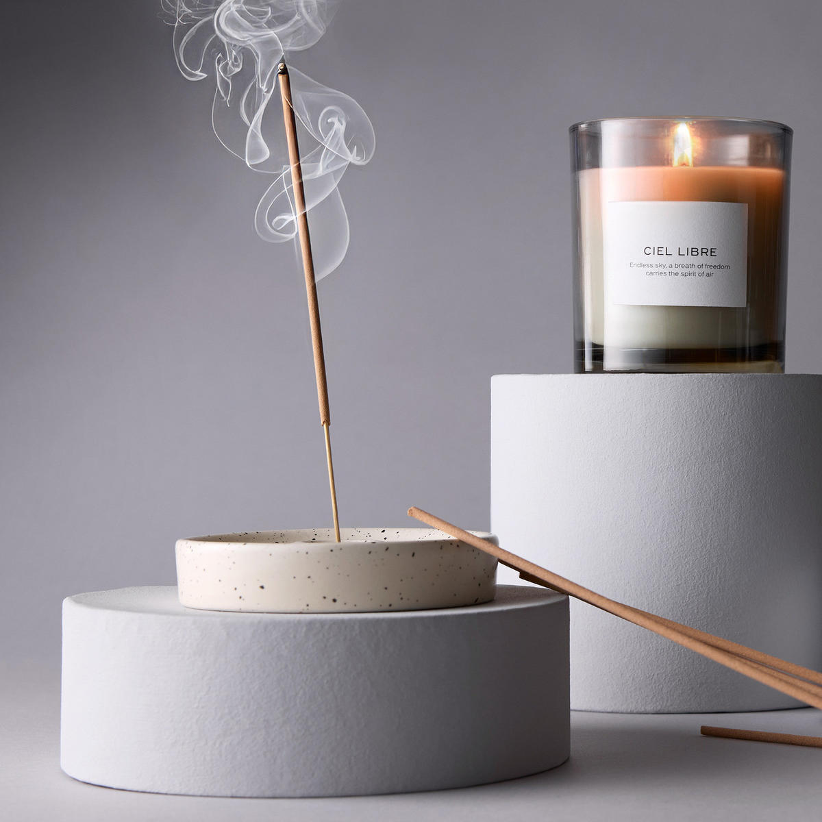 DUFTKERZE Pure Poetry Ciel Libre - Dunkelgrau, Paraffin (9cm) - Butlers