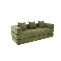 SCHLAFSOFA 198/79/60 cm Grün mit Aufbewahrungstaschen - Grün, Textil (198/60/79cm) - Oxeza