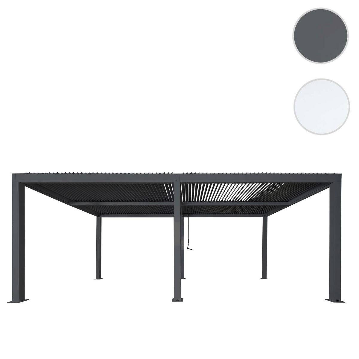 CARPORT HxBxT 220x583x301cm 11cm-Aluminium-Gestell Regenrinne sturmfest 3x6m Anthrazit - Anthrazit, Metall (583/220/301cm) - PROREGAL