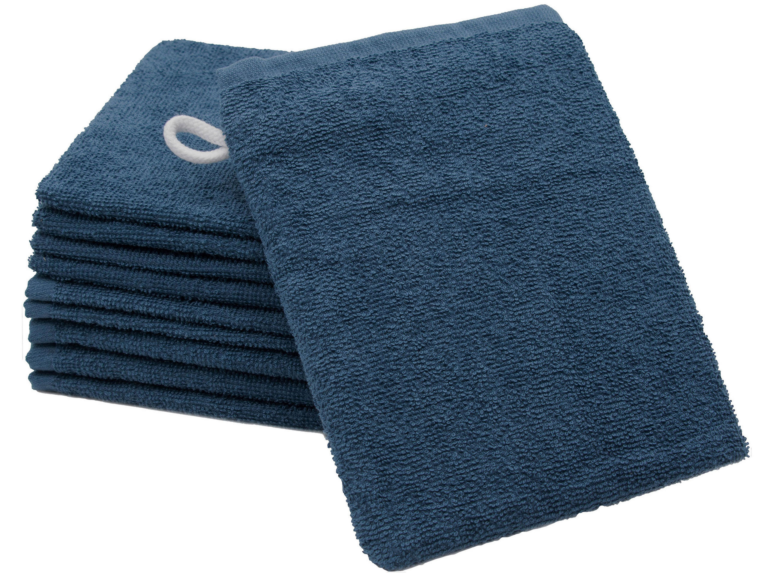 WASCHHANDSCHUH, 10er-Set, 16x21 cm, 100% Baumwolle, Blau - Dunkelblau, Textil (16/21cm) - Zollner