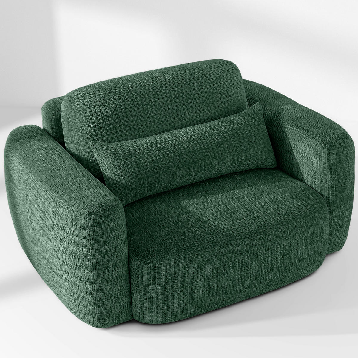 SITZGARNITUR ELOSA - Grün, Holz/Textil (245/85/165cm) - KONSIMO®