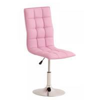 DREHSTUHL Lederlook pink - Chromfarben/Pink, Textil/Metall (43/90/56cm) - CLP