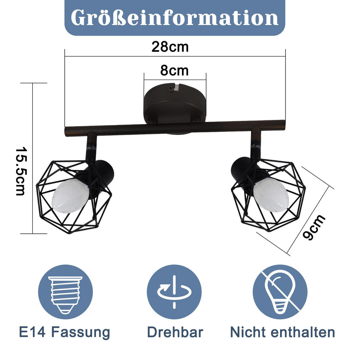 STRAHLER Featherstone 28/10/20 cm - Schwarz, Metall (28/10/20cm) - Nettlife