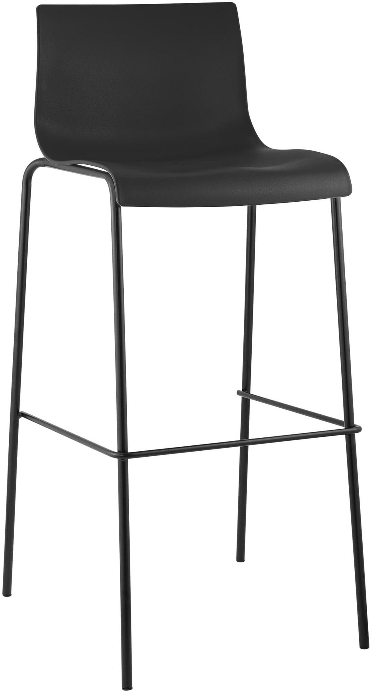 BARHOCKER Kunststoff Schwarz - Schwarz, Kunststoff/Metall (43/100/48cm) - CLP