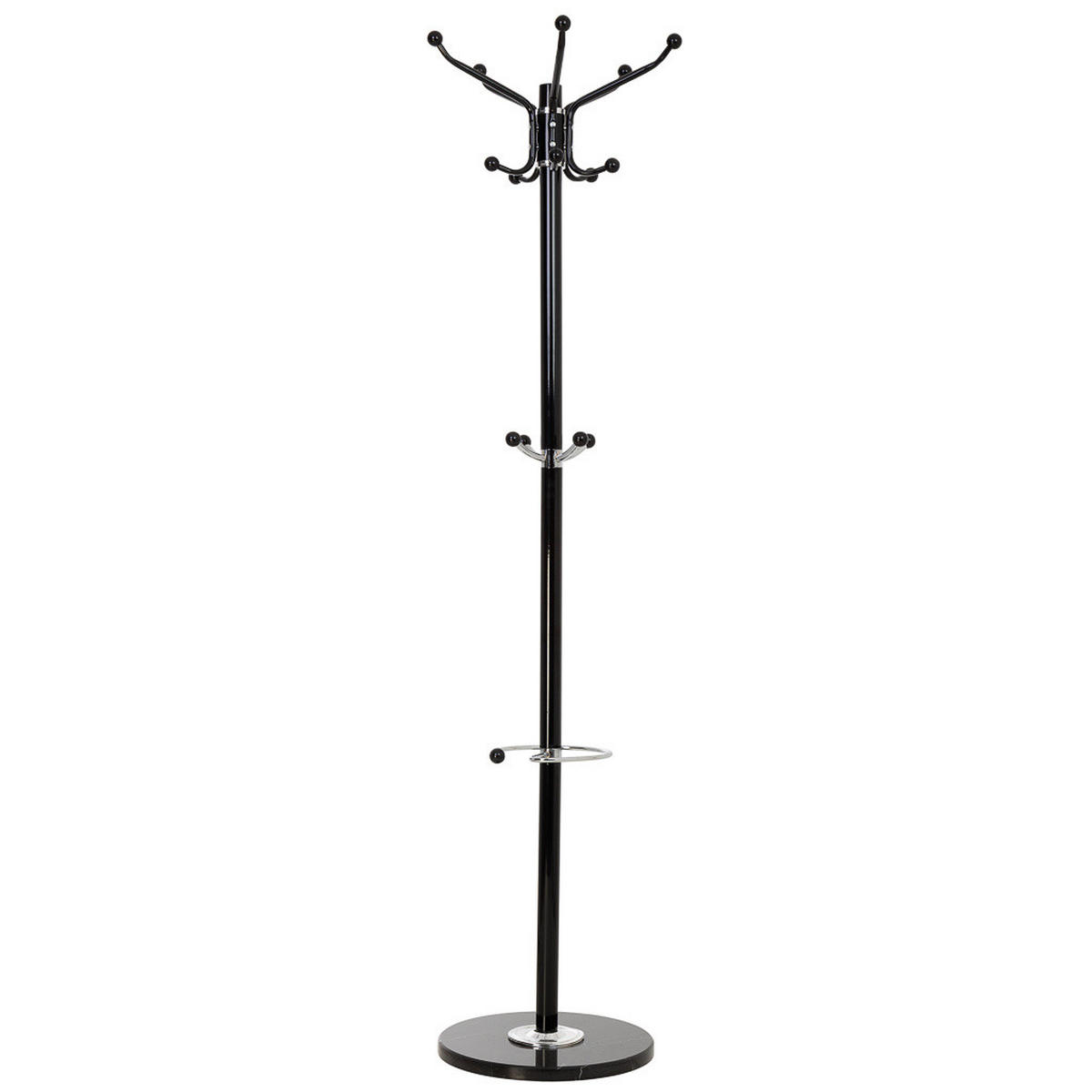 GARDEROBE aus metall 36x172cm - Schwarz, Metall (36/172/36cm) - Wanderlust