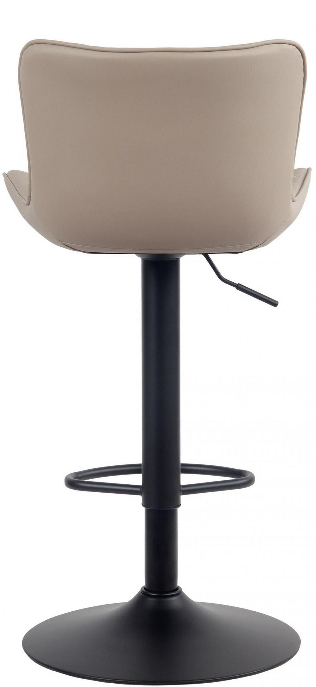 BARHOCKER Lederlook creme - Creme/Schwarz, Textil/Metall (48/83/54cm) - CLP
