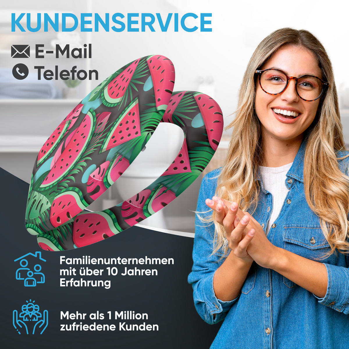 WC Sitz mit Absenkautomatik Melone - Grün, Holzwerkstoff (38/6/47cm) - Sanilo