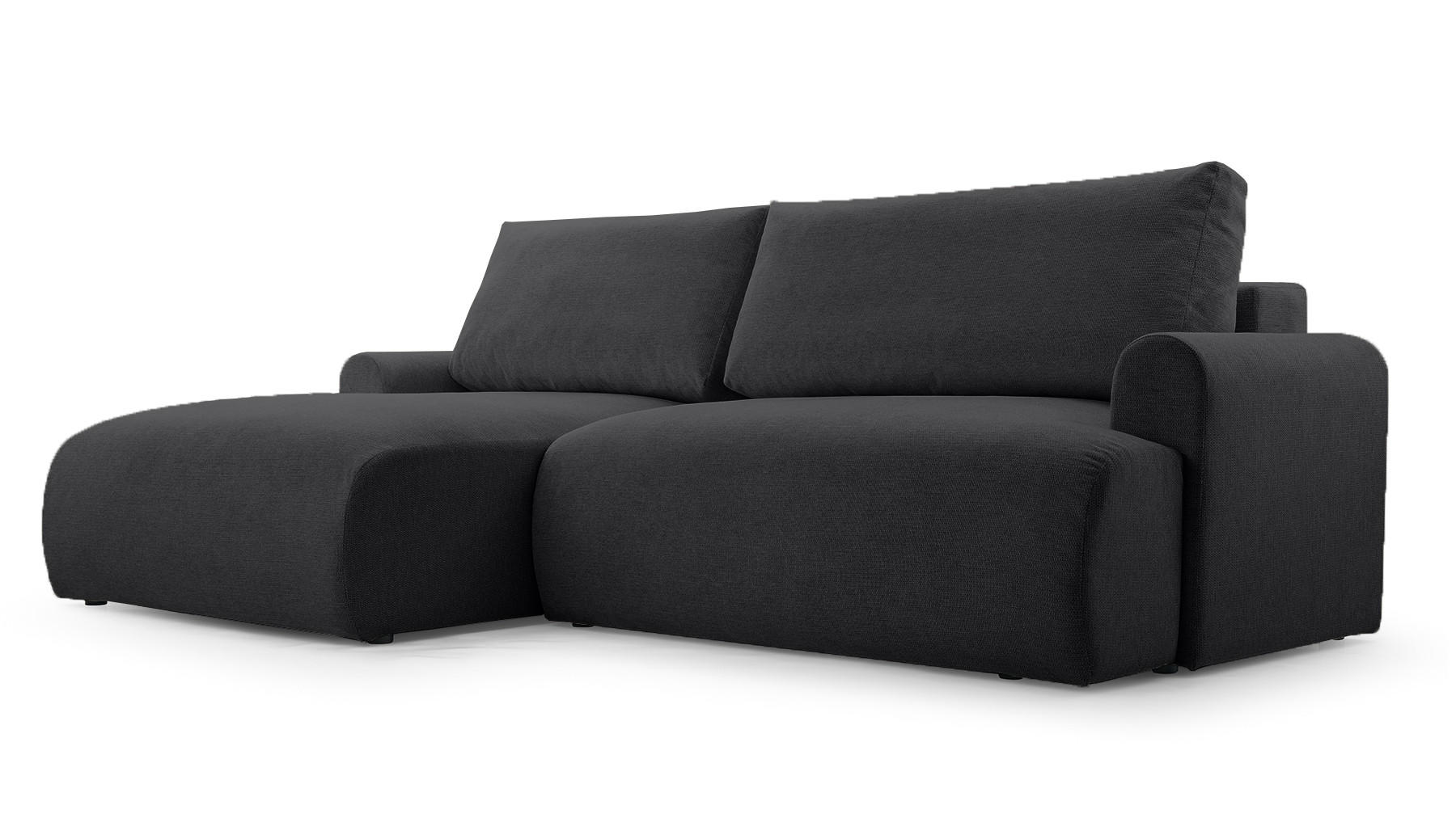 Fedve Ecksofa Schwarz 260x150 cm
