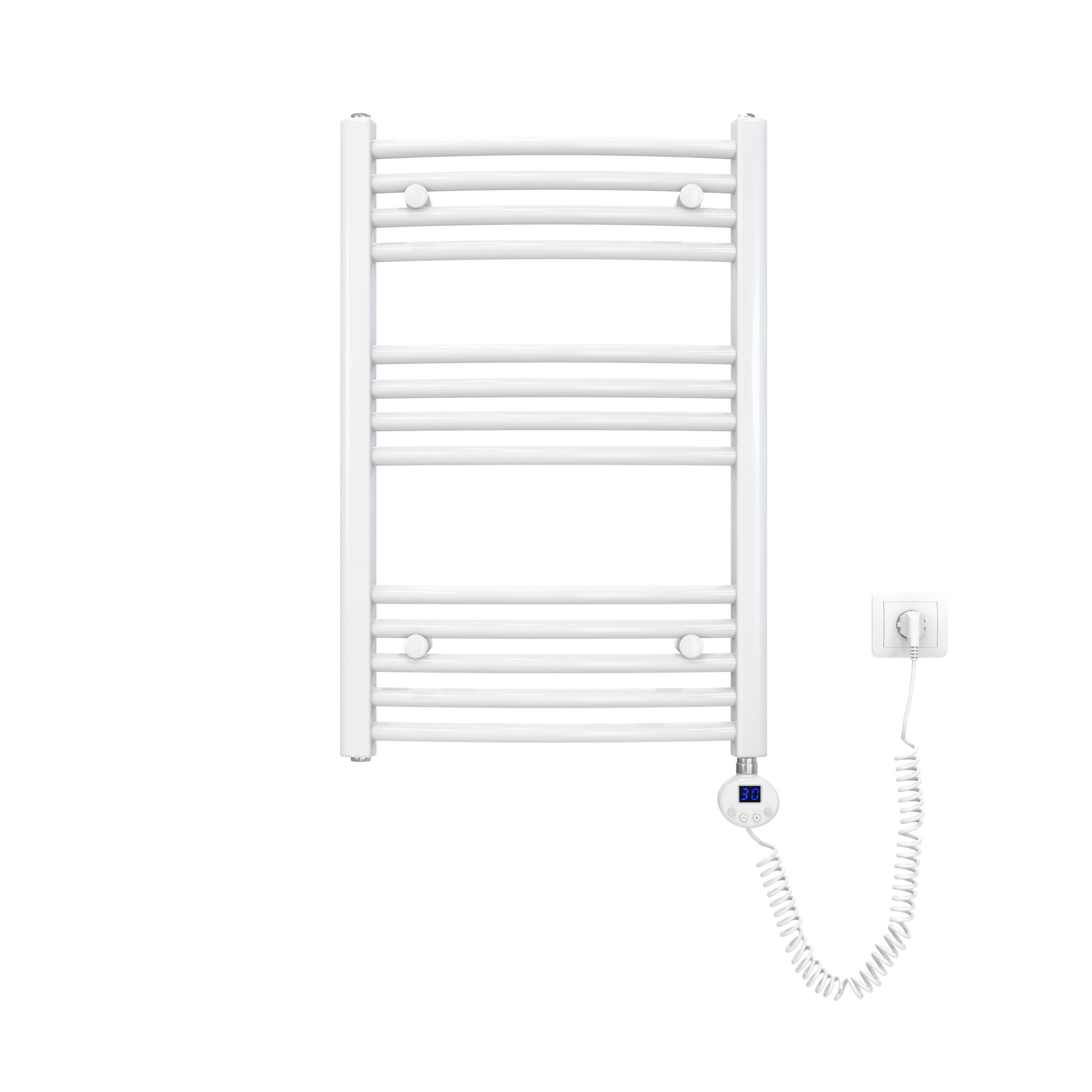 HEIZKÖRPER elektrisch gebogen Weiß 75/50/5,6 cm - Weiß, Metall (50/75/5.6cm) - EMKE