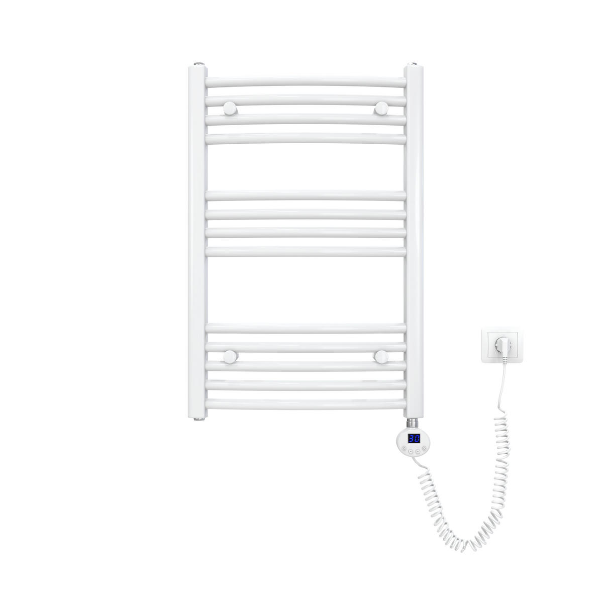 HEIZKÖRPER elektrisch gebogen Weiß 75/50/5,6 cm - Weiß, Metall (50/75/5.6cm) - EMKE